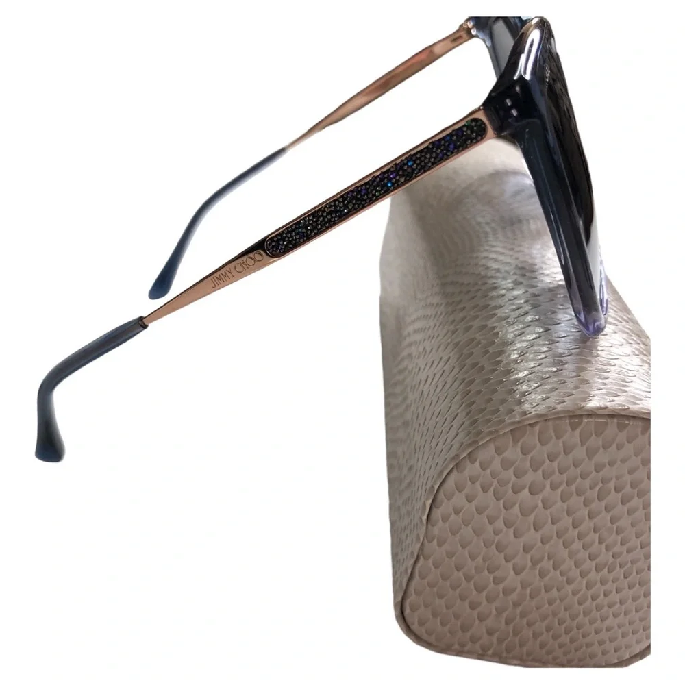 Jimmy Choo NEREA/G/S 0JQ4 GB Blue Lilac Women’s Sunglasses with Cat Eye ~ NIB - Picture 3 of 6